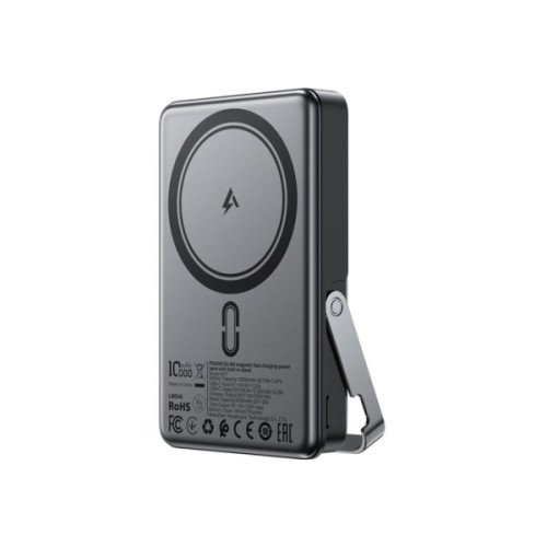 Батарея універсальна Acefast Magnetic Wireless 10000mAh, 22.5W, PD, QC/3.0, QI 15W, with holder M17, Black (6974316284000)