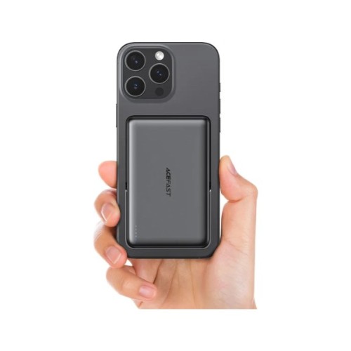 Батарея універсальна Acefast Magnetic Wireless 10000mAh, 22.5W, PD, QC/3.0, QI 15W, with holder M17, Black (6974316284000)
