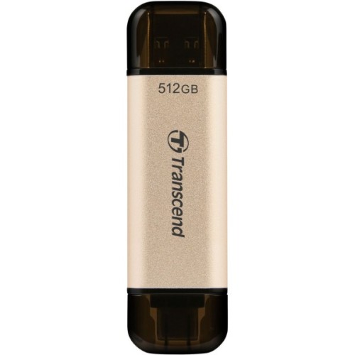 USB флеш накопичувач Transcend 512GB JetFlash 930C Gold-Black USB 3.2/Type-C (TS512GJF930C)