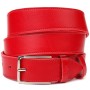 Ремінь Grande Pelle Жіночий під джинси з натуральної шкіри Червоний (21455)