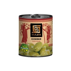 Овочева консервація Ellada Mamoth Оливки зелені з кісточкою 850 мл ж/б ключ (4820104250561)