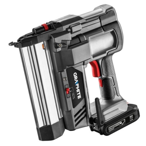 Цвяхозабивач Graphite Energy+ 18V, цвяхи до 50мм, скоби до 40мм, 2.64кг (без АКБ та ЗП) (58G081)