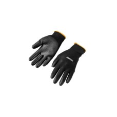 Захисні рукавиці Tolsen поліестер з ПУ покриттям чорні XL (10) (45507)