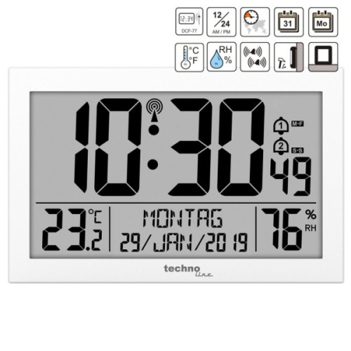 Настінний годинник Technoline White (WS8016 weiss) (DAS303936)