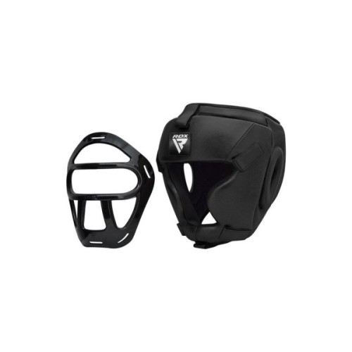 Боксерський шолом RDX T1 Grill Full Black S (HGR-T1FB-S)