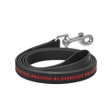 Повідець для собак WAUDOG Design "я люблю свою собаку" XS Ш 12 мм Д 122 см чорний (37981)