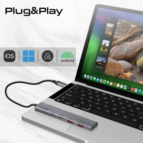 Концентратор Promate USB Hub 4 ports litehub-pro (litehub-pro)