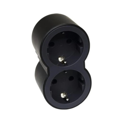 Мережевий розгалужувач Legrand Стандарт 2х2К+C передні розетки (694517)