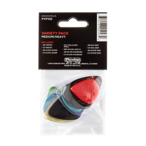 Медіатор Jim Dunlop Guitar Pick MD/HV Variety Pack 12 шт. (PVP102)