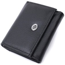 Гаманець ST Leather З монетницею з натуральної шкіри Чорний (22730)