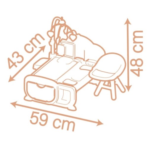 Ігровий набір Smoby Ігровий центр Бебi Ньорс. Терракотова пудра. Дитяча кімната зі звук. ефектами та аксесуарами (7600220393)