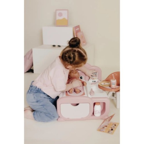 Ігровий набір Smoby Ігровий центр Бебi Ньорс. Терракотова пудра. Дитяча кімната зі звук. ефектами та аксесуарами (7600220393)