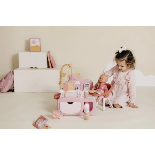 Ігровий набір Smoby Ігровий центр Бебi Ньорс. Терракотова пудра. Дитяча кімната зі звук. ефектами та аксесуарами (7600220393)