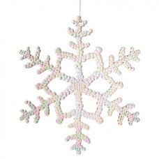 Ялинкова іграшка Novogod`ko Сніжинка 25 см Пластик Перламутр (974871)