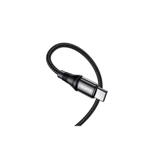 Дата кабель USB-C to USB-C 2.0m 100W silicone X50 Exquisito black HOCO (6931474734402)