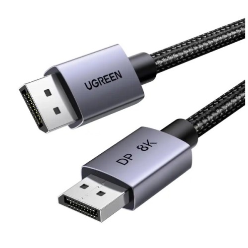 Кабель мультимедійний DisplayPort M to DisplayPort M 5.0m 8K60Hz 32.4Gbps black Ugreen (45039)