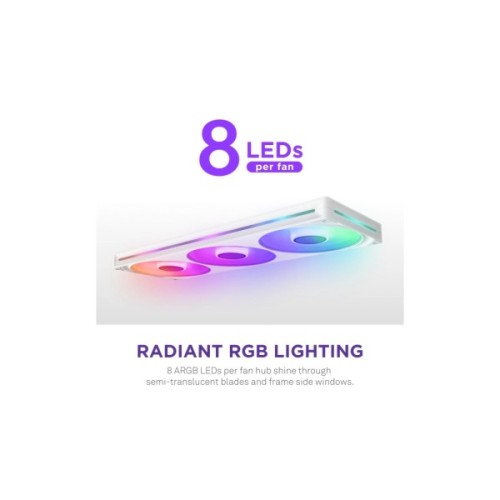 Кулер до корпусу NZXT F420 RGB Core Fan (Single Frame) - White (RF-U42HF-W1)