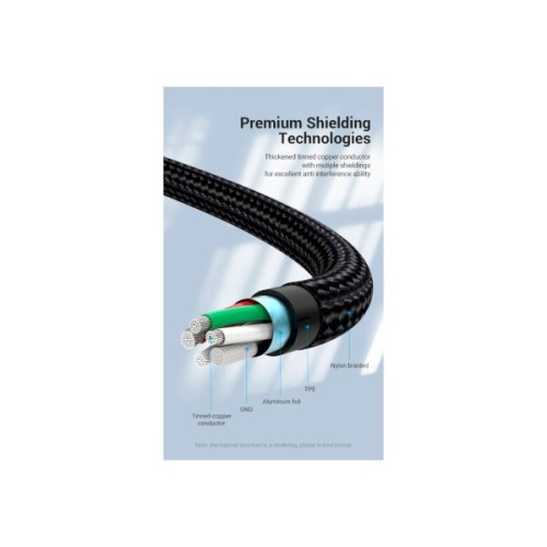 Дата кабель USB 2.0 AM to 2хUSB-C M 1.0m 2.4А 480Mbps Aluminum Vention (CQOHF)