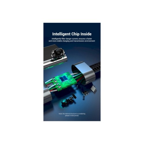 Дата кабель USB 2.0 AM to 2хUSB-C M 1.0m 2.4А 480Mbps Aluminum Vention (CQOHF)