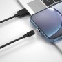 Дата кабель USB 2.0 AM to Lightning 1.0m 2.1A magnetic pvc black XO (NB187-L-1-BK)