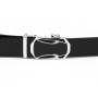 Ремінь Vintage Чоловічий з пряжкою автомат з чорною вставкою Чорний (20254)