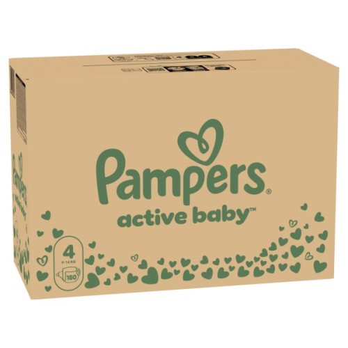 Підгузки Pampers Active Baby Maxi Розмір 4 (9-14 кг), 180 шт. (8006540032725)