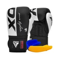 Боксерські рукавички RDX F4 Boxing Sparring Gloves Hook & Loop White/Black 10 унцій (BGR-F4B-10OZ) Боксерські рукавички RDX F4 Boxing Sparring Gloves Hook & Loop White/Black 10 унцій (BGR-F4B-10OZ)