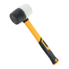 Киянка Sigma 450г, гумова, чорно-біла, фібергласова рукоятка (4317241)