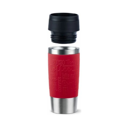 Термокружка Tefal Travel Mug Classic, 360мл, нержавіюча сталь, червоний (N2020410)
