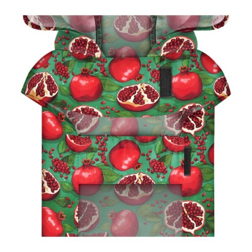 Дощовик для тварин WAUDOG Clothes Накидка з капюшоном Гранати M (357-4052)