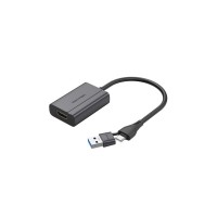 Перехідник USB-C + USB-A to HDMI M 0.15m gray Vention (ACYHB)