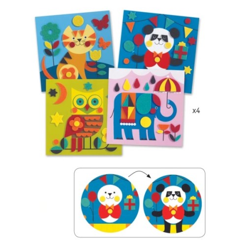 Набір для творчості Djeco Аплікація М'які істоти (DJ09863)