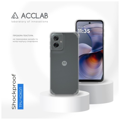 Чохол до мобільного телефона ACCLAB TPU ShockProof Motorola Moto G55 Transparent (1283126616273)