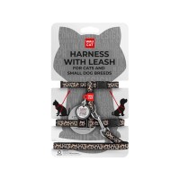 Шлея для котів Waucat Nylon з QR паспортом "Леопард" пластиковий фастекс (329-4066)