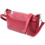 Сумка Vintage Жіноча середнього розміру на три відділення із натуральної шкіри Червона (22803)