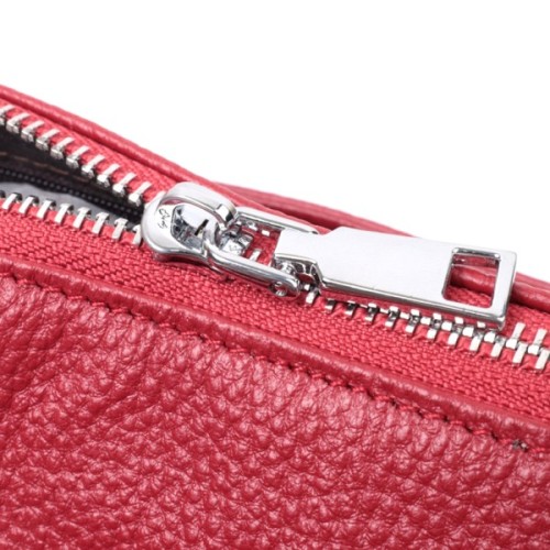 Сумка Vintage Жіноча середнього розміру на три відділення із натуральної шкіри Червона (22803)