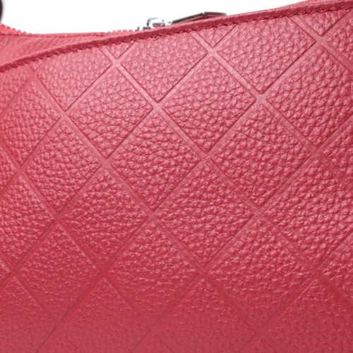 Сумка Vintage Жіноча середнього розміру на три відділення із натуральної шкіри Червона (22803)