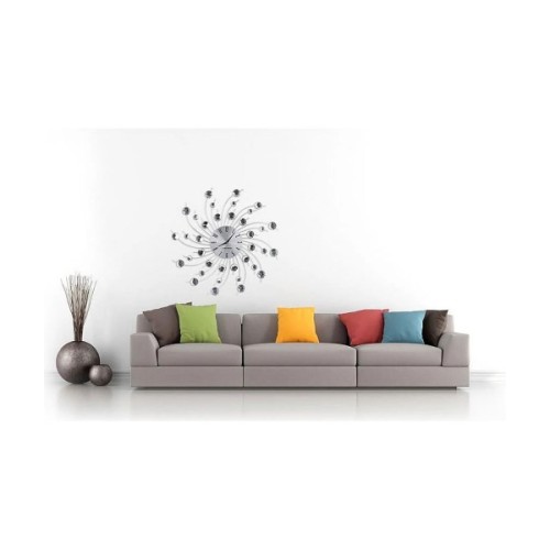 Настінний годинник Esperanza Wall Clock Geneva 50 см з променями з і сталі та кристалами (EHC004)