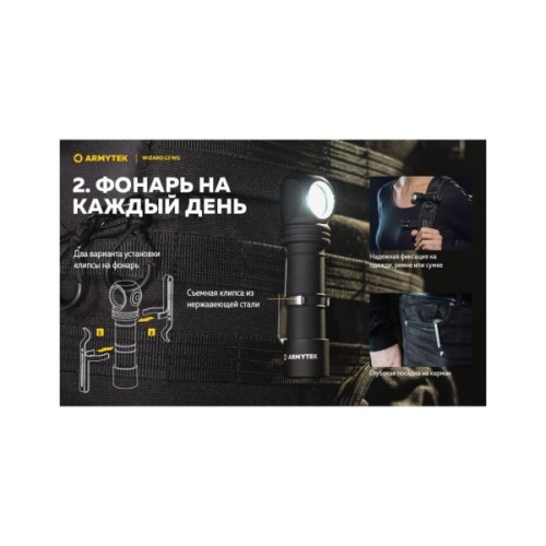 Ліхтар Armytek Wizard C2 WG Magnet USB Warm (F09201W)