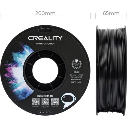 Пластик для 3D-принтера Creality ABS 1кг, 1.75мм, black (3301020035)