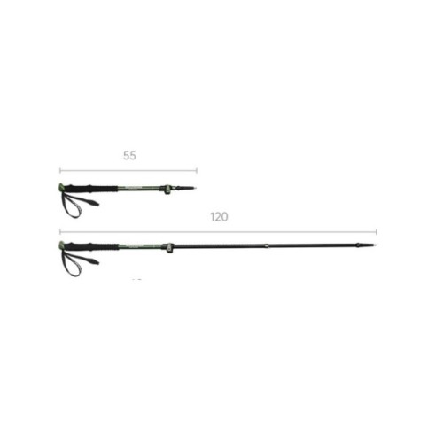 Трекінгові палиці Naturehike CNK2550DS010 55-120 см зелена 1 шт (6977465869371)