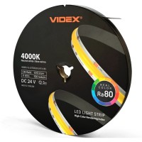Світлодіодна стрічка Videx COB DC24V 55W 5M 4000K Ra80 IP20 5м (VL-LSTCB320-24114-B5)