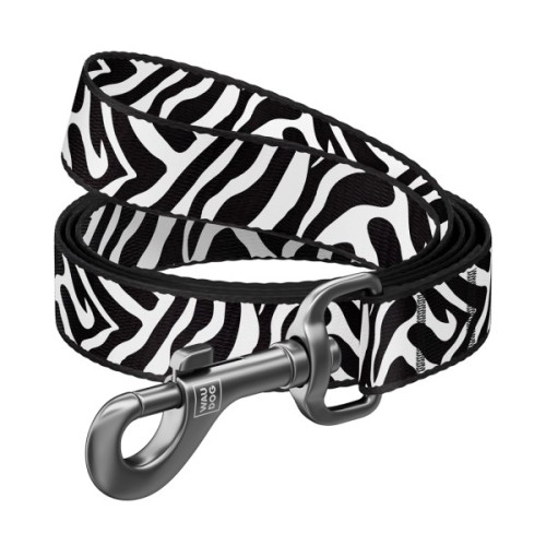 Повідець для собак WAUDOG Nylon "Зебра" L-XXL Ш 25 мм Д 300 см (762-0055)