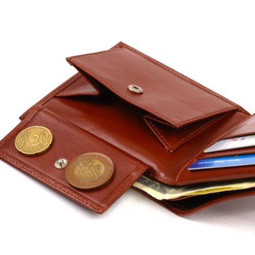 Гаманець Canpellini З натуральної шкіри Коричневе (21780)