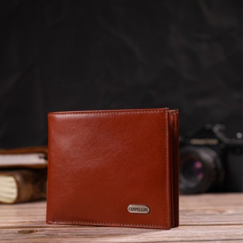 Гаманець Canpellini З натуральної шкіри Коричневе (21780)