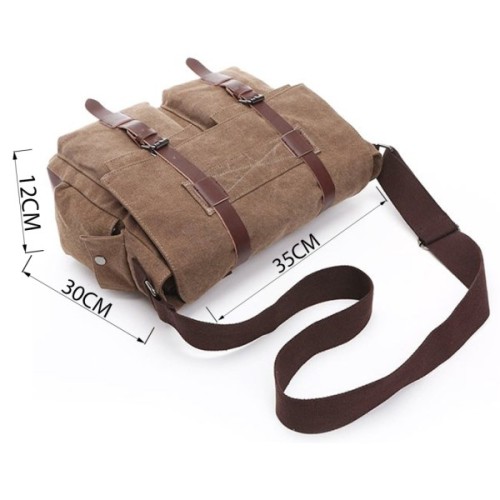 Сумка Vintage На плече текстильна Коричнева (20150)