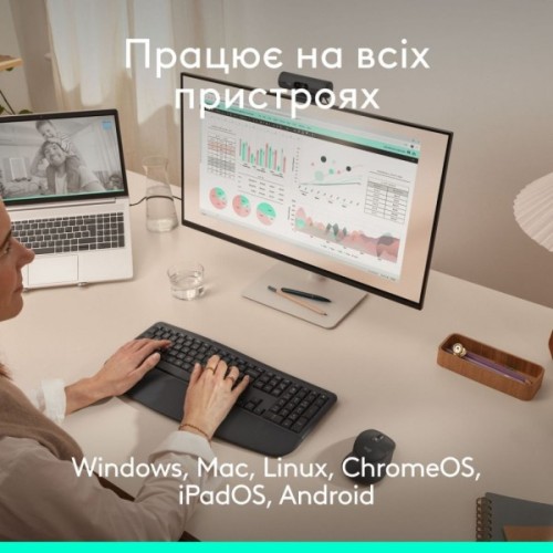 Мишка Logitech Signature Comfort Plus M850L Wireless/Bluetooth/USB-C for Business Graphite (910-007704)