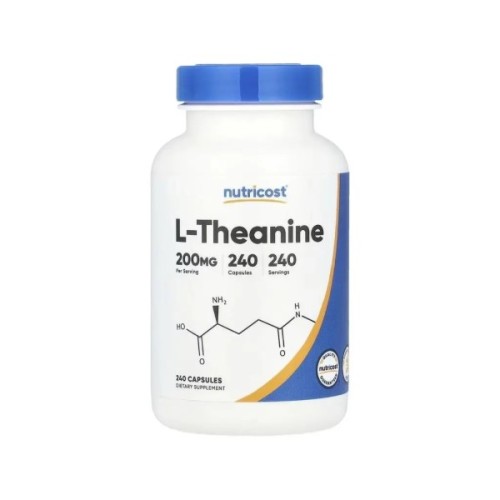 Вітамінно-мінеральний комплекс Nutricost L-теанін, 200 мг, L-Theanine, 240 капсул (NCS67936)