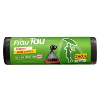 Пакети для сміття Frau Tau Чорні 240 л 5 шт. (4820263234549)