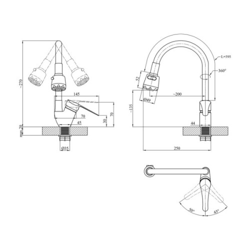 Змішувач Agua Sevilla-C039AZU (CV033908)